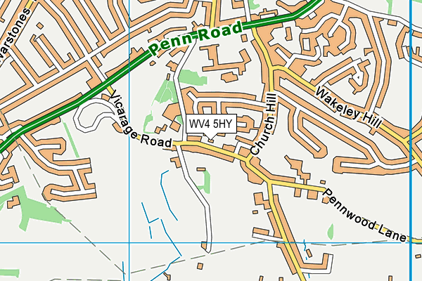 WV4 5HY map - OS VectorMap District (Ordnance Survey)