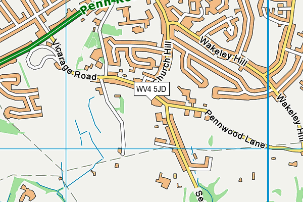 WV4 5JD map - OS VectorMap District (Ordnance Survey)