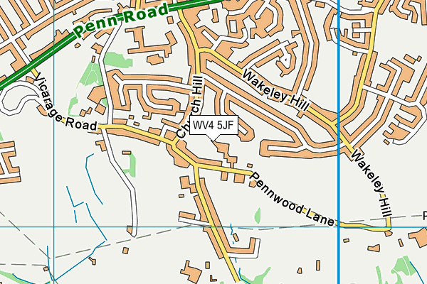 WV4 5JF map - OS VectorMap District (Ordnance Survey)