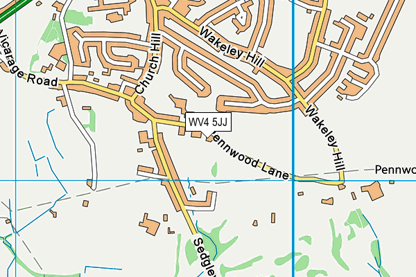 WV4 5JJ map - OS VectorMap District (Ordnance Survey)