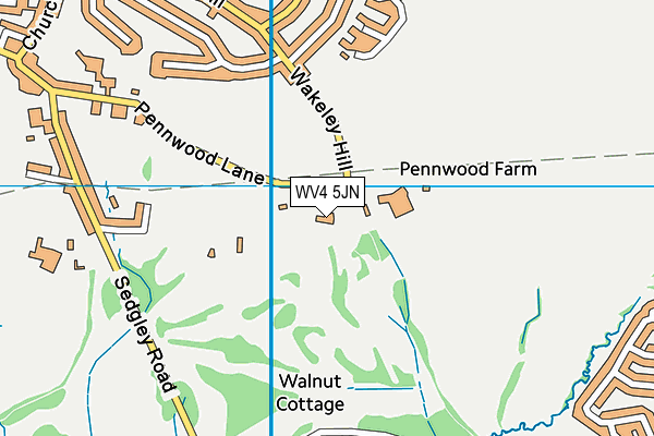 Penn Golf Club Ltd map (WV4 5JN) - OS VectorMap District (Ordnance Survey)