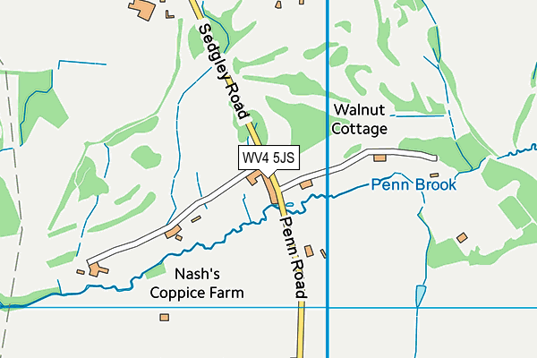 WV4 5JS map - OS VectorMap District (Ordnance Survey)