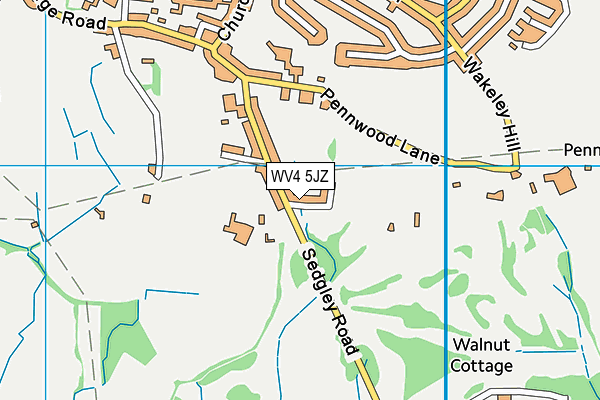 WV4 5JZ map - OS VectorMap District (Ordnance Survey)