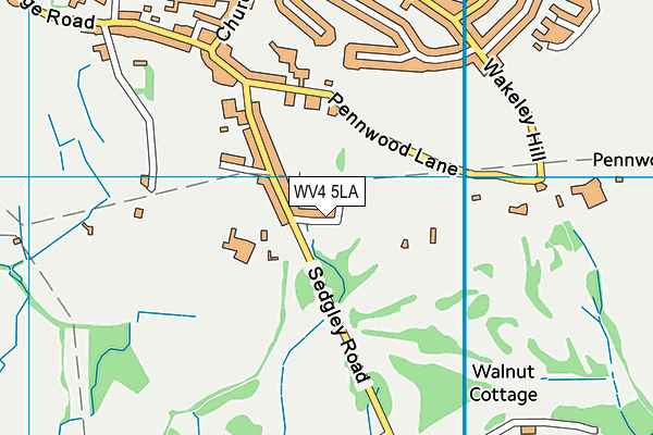 WV4 5LA map - OS VectorMap District (Ordnance Survey)