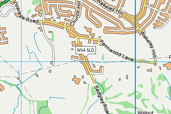 WV4 5LD map - OS VectorMap District (Ordnance Survey)
