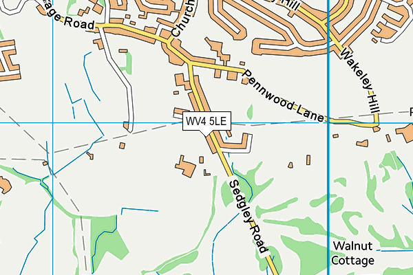WV4 5LE map - OS VectorMap District (Ordnance Survey)