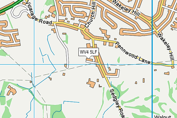 WV4 5LF map - OS VectorMap District (Ordnance Survey)