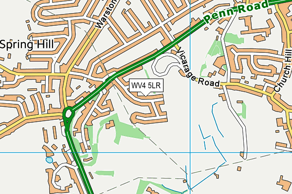 WV4 5LR map - OS VectorMap District (Ordnance Survey)