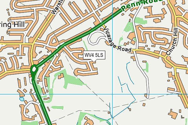 WV4 5LS map - OS VectorMap District (Ordnance Survey)