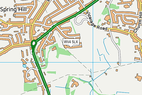 WV4 5LX map - OS VectorMap District (Ordnance Survey)