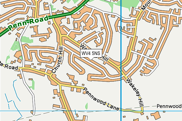 WV4 5NS map - OS VectorMap District (Ordnance Survey)
