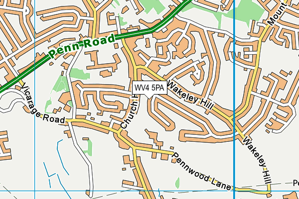 WV4 5PA map - OS VectorMap District (Ordnance Survey)