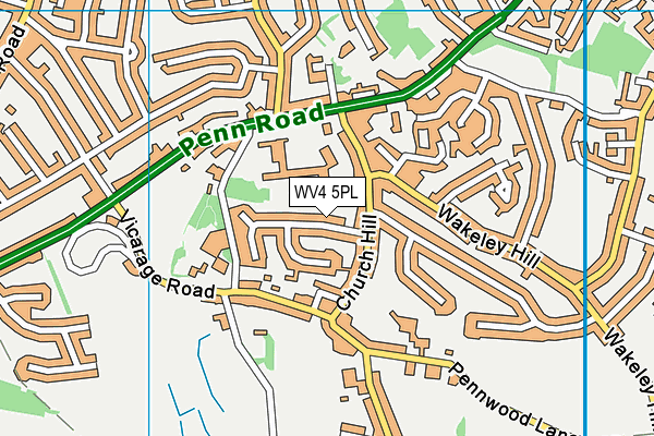 WV4 5PL map - OS VectorMap District (Ordnance Survey)