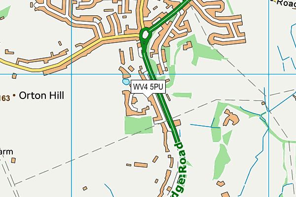 WV4 5PU map - OS VectorMap District (Ordnance Survey)