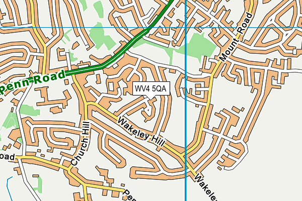 WV4 5QA map - OS VectorMap District (Ordnance Survey)