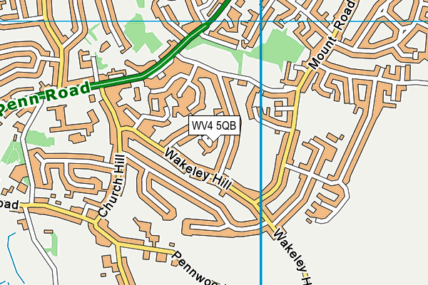 WV4 5QB map - OS VectorMap District (Ordnance Survey)