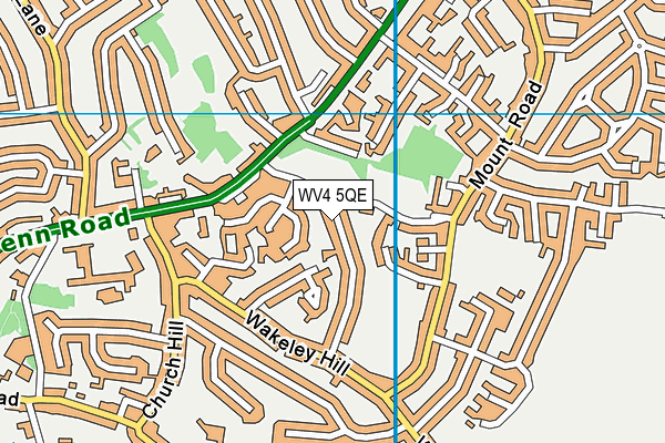 WV4 5QE map - OS VectorMap District (Ordnance Survey)