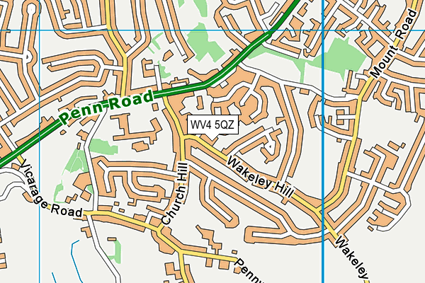 WV4 5QZ map - OS VectorMap District (Ordnance Survey)