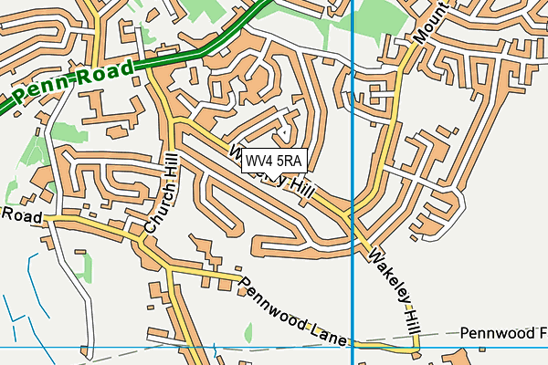 WV4 5RA map - OS VectorMap District (Ordnance Survey)