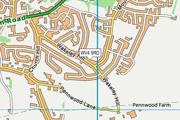 WV4 5RD map - OS VectorMap District (Ordnance Survey)