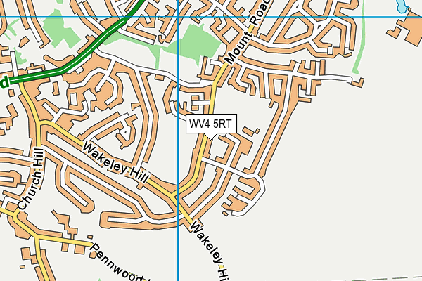 WV4 5RT map - OS VectorMap District (Ordnance Survey)