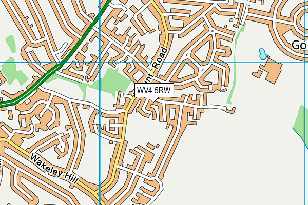 WV4 5RW map - OS VectorMap District (Ordnance Survey)