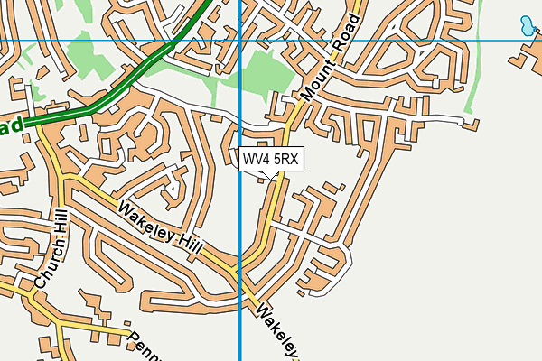 WV4 5RX map - OS VectorMap District (Ordnance Survey)