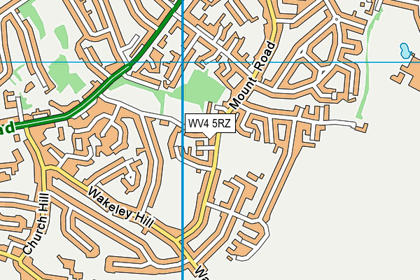 WV4 5RZ map - OS VectorMap District (Ordnance Survey)