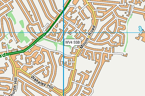 WV4 5SB map - OS VectorMap District (Ordnance Survey)