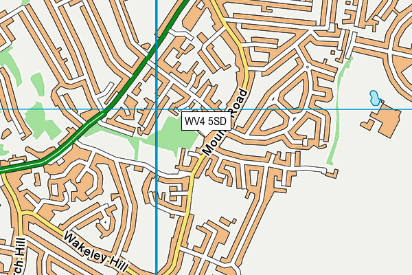 WV4 5SD map - OS VectorMap District (Ordnance Survey)