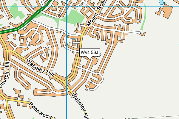 WV4 5SJ map - OS VectorMap District (Ordnance Survey)
