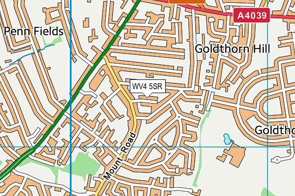 WV4 5SR map - OS VectorMap District (Ordnance Survey)