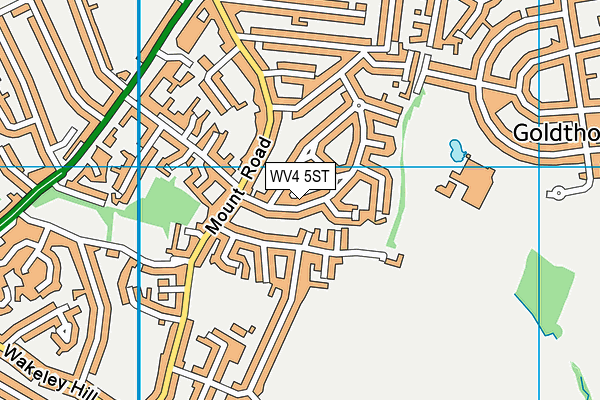 WV4 5ST map - OS VectorMap District (Ordnance Survey)
