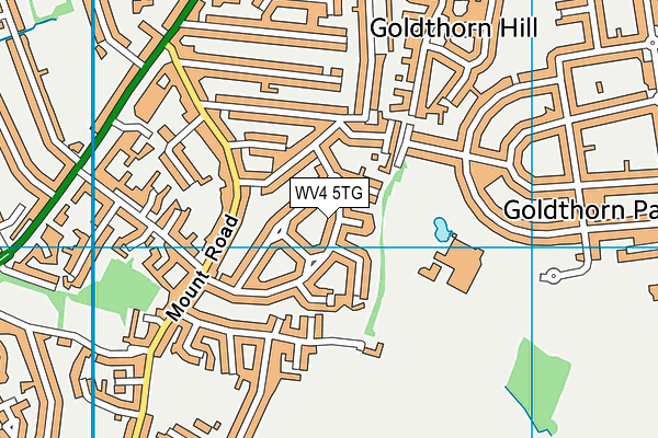 WV4 5TG map - OS VectorMap District (Ordnance Survey)