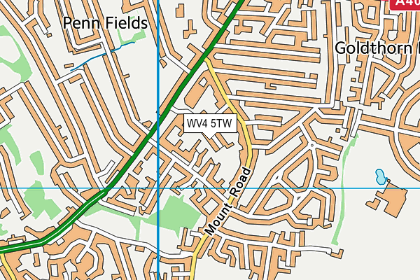 WV4 5TW map - OS VectorMap District (Ordnance Survey)