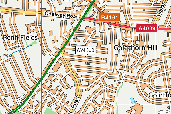 WV4 5UD map - OS VectorMap District (Ordnance Survey)