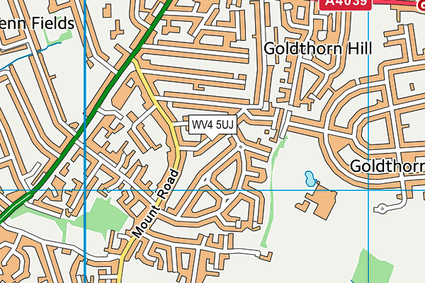 WV4 5UJ map - OS VectorMap District (Ordnance Survey)