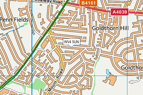 WV4 5UN map - OS VectorMap District (Ordnance Survey)