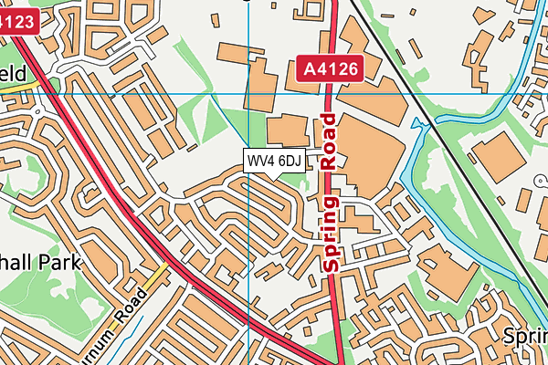 WV4 6DJ map - OS VectorMap District (Ordnance Survey)
