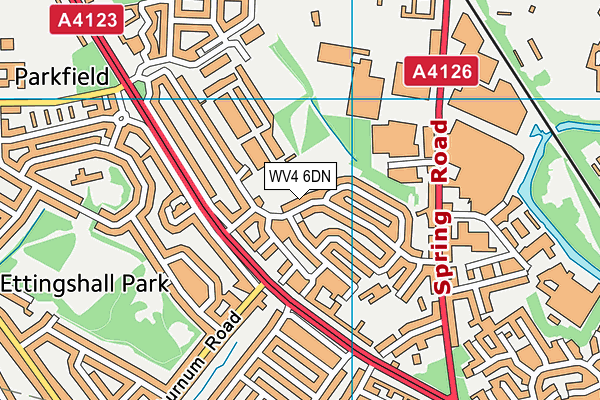 WV4 6DN map - OS VectorMap District (Ordnance Survey)