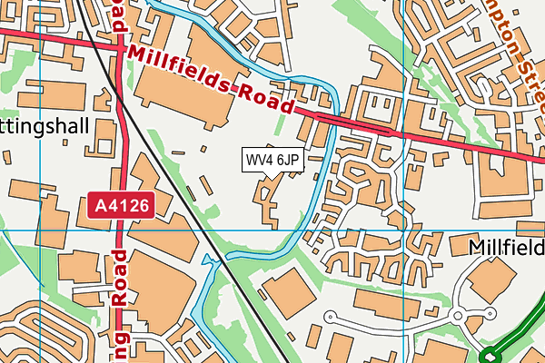 Wolverhampton Vocational Training Centre map (WV4 6JP) - OS VectorMap District (Ordnance Survey)
