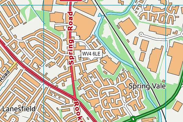WV4 6LE map - OS VectorMap District (Ordnance Survey)
