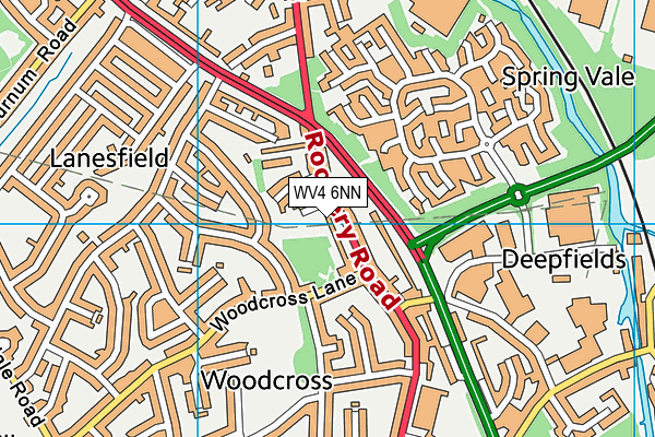 WV4 6NN map - OS VectorMap District (Ordnance Survey)