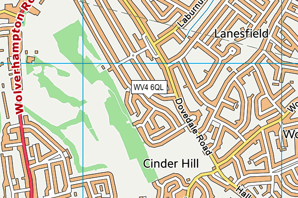 WV4 6QL map - OS VectorMap District (Ordnance Survey)