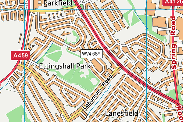 WV4 6SY map - OS VectorMap District (Ordnance Survey)