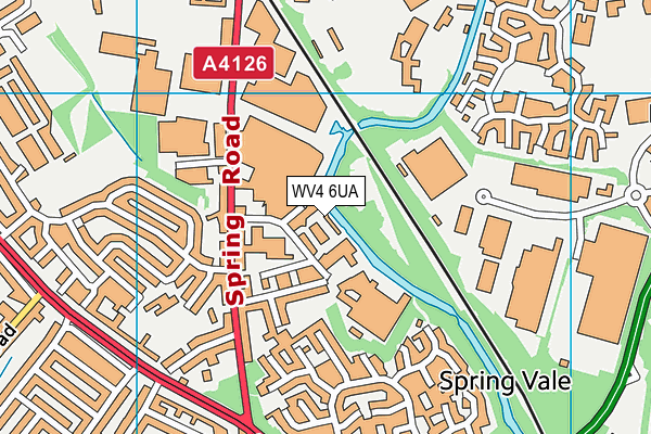 WV4 6UA map - OS VectorMap District (Ordnance Survey)