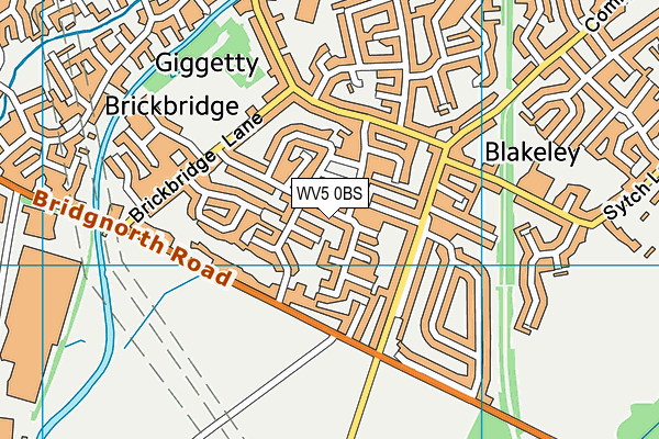 WV5 0BS map - OS VectorMap District (Ordnance Survey)