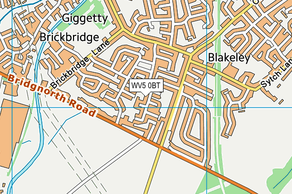 WV5 0BT map - OS VectorMap District (Ordnance Survey)