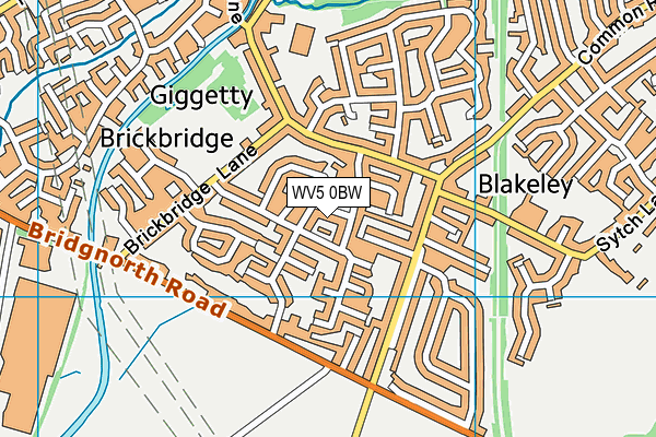 WV5 0BW map - OS VectorMap District (Ordnance Survey)