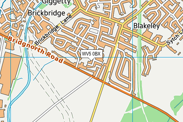 WV5 0BX map - OS VectorMap District (Ordnance Survey)